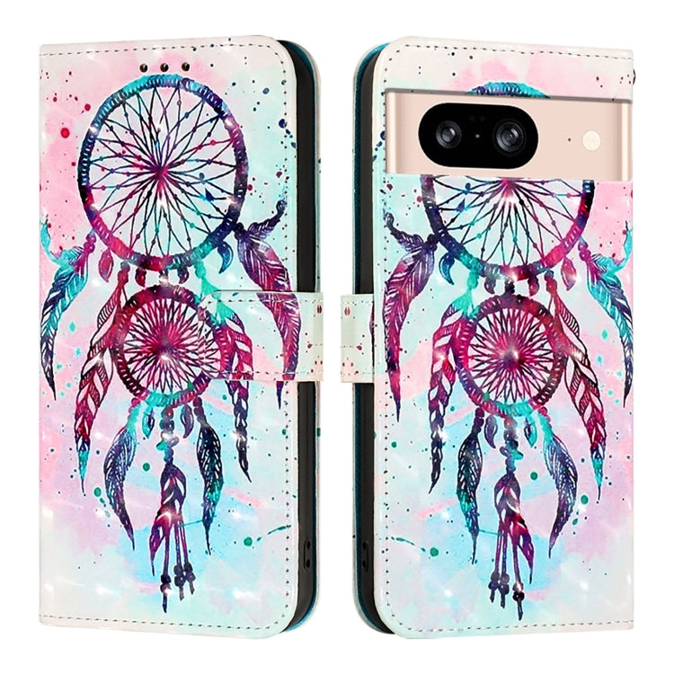 For Google Pixel 8 3D Painting Horizontal Flip Leather Phone Case