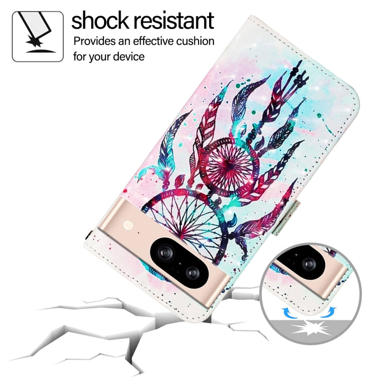 For Google Pixel 8 3D Painting Horizontal Flip Leather Phone Case