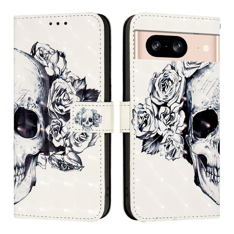 For Google Pixel 8 3D Painting Horizontal Flip Leather Phone Case