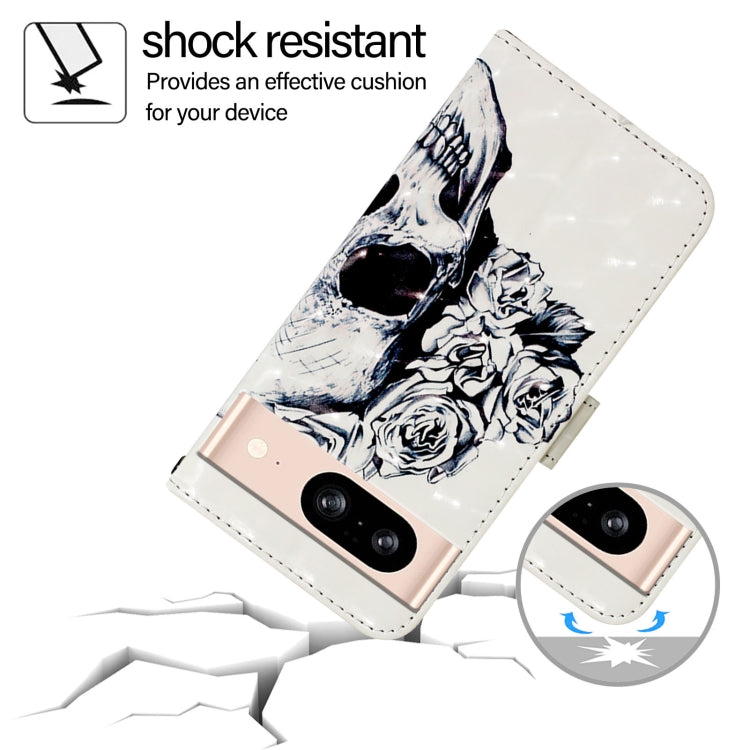 For Google Pixel 8 3D Painting Horizontal Flip Leather Phone Case
