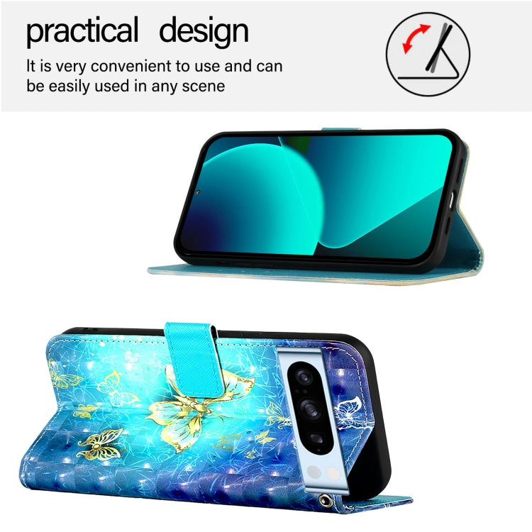 For Google Pixel 8 Pro 3D Painting Horizontal Flip Leather Phone Case