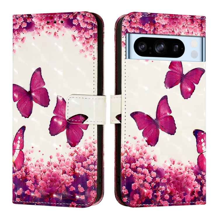 For Google Pixel 8 Pro 3D Painting Horizontal Flip Leather Phone Case
