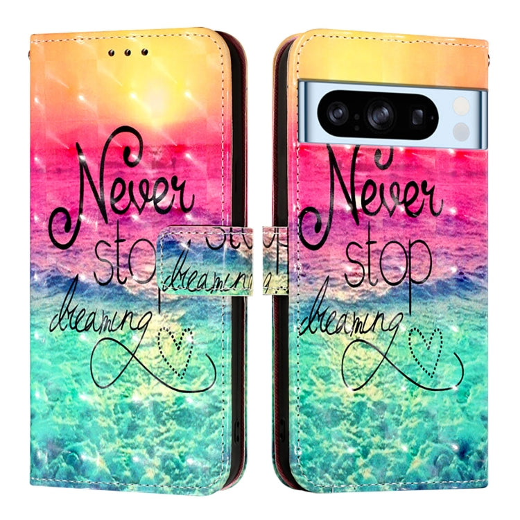 For Google Pixel 8 Pro 3D Painting Horizontal Flip Leather Phone Case