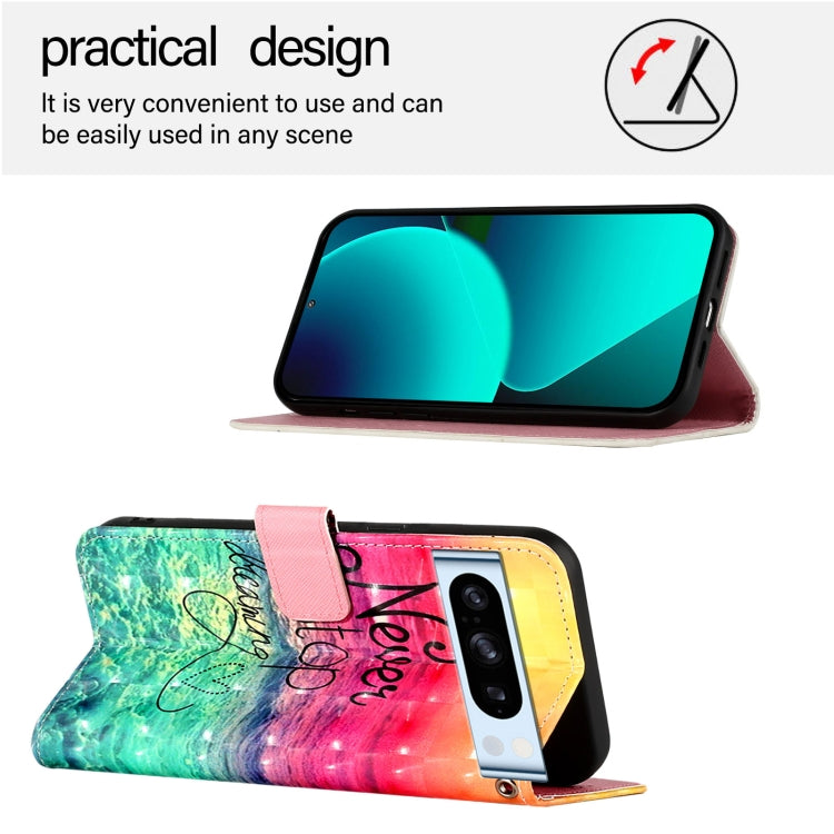 For Google Pixel 8 Pro 3D Painting Horizontal Flip Leather Phone Case
