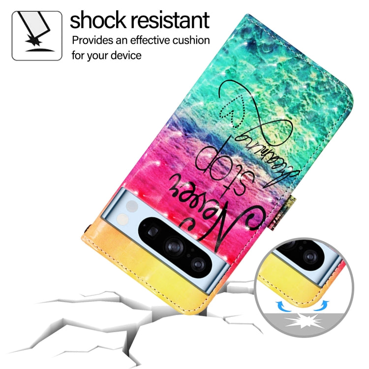 For Google Pixel 8 Pro 3D Painting Horizontal Flip Leather Phone Case