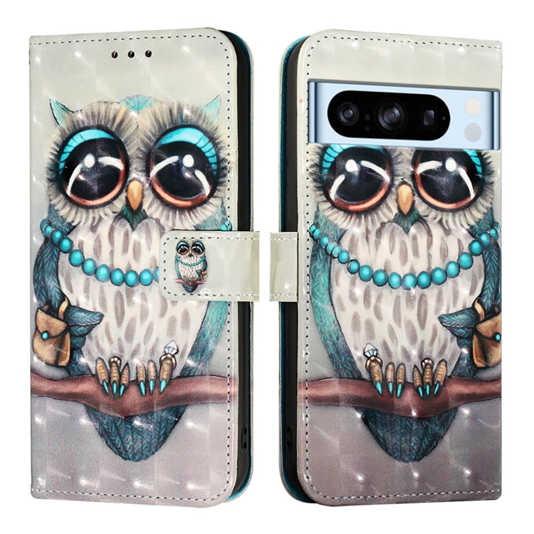 For Google Pixel 8 Pro 3D Painting Horizontal Flip Leather Phone Case