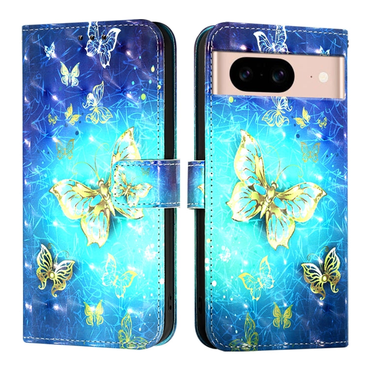 For Google Pixel 8a 3D Painting Horizontal Flip Leather Phone Case
