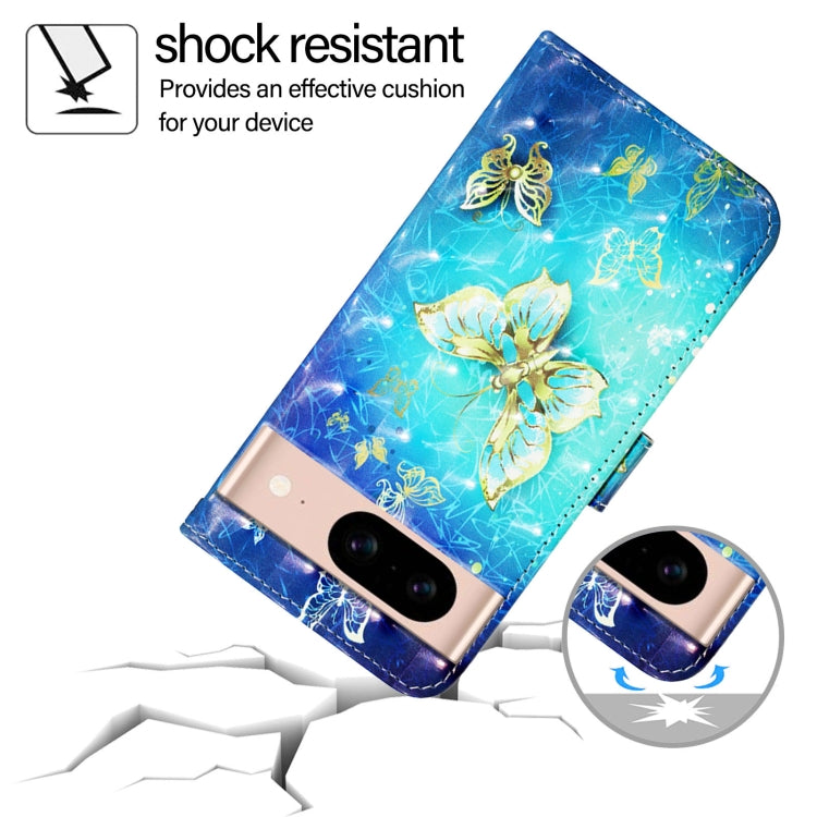 For Google Pixel 8a 3D Painting Horizontal Flip Leather Phone Case