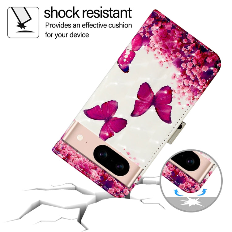 For Google Pixel 8a 3D Painting Horizontal Flip Leather Phone Case