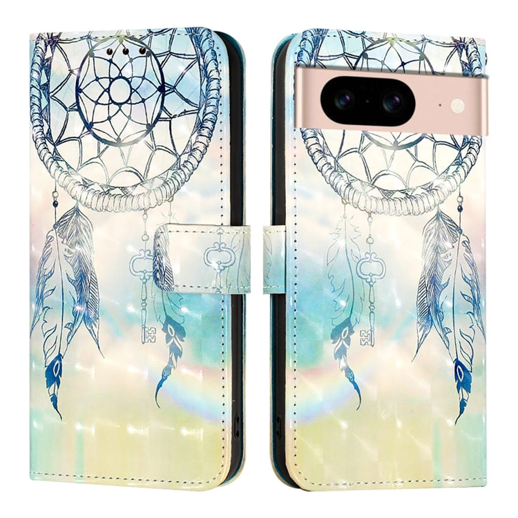 For Google Pixel 8a 3D Painting Horizontal Flip Leather Phone Case