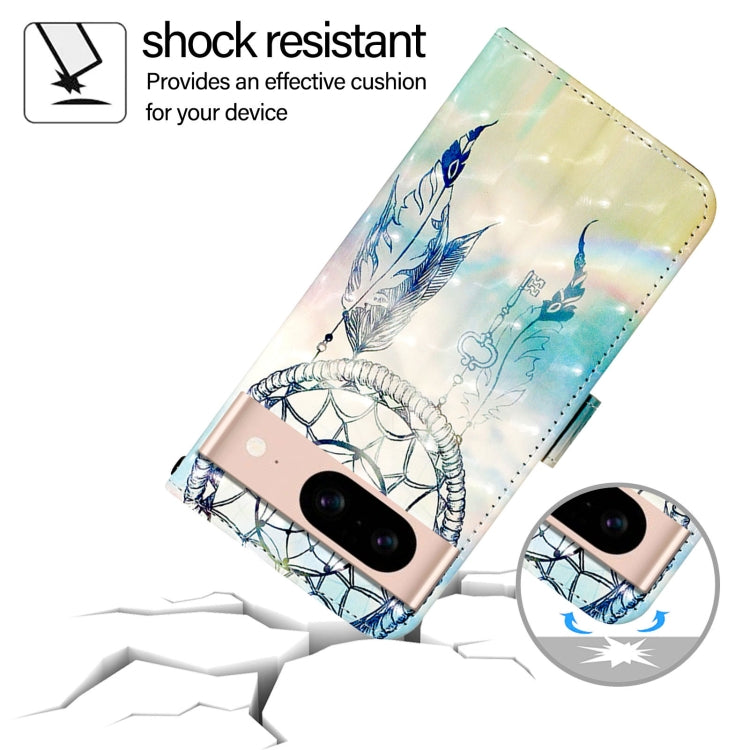 For Google Pixel 8a 3D Painting Horizontal Flip Leather Phone Case
