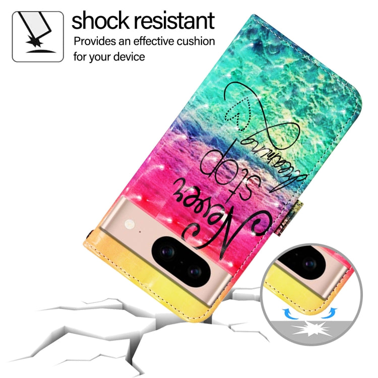 For Google Pixel 8a 3D Painting Horizontal Flip Leather Phone Case