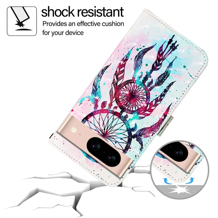 For Google Pixel 8a 3D Painting Horizontal Flip Leather Phone Case