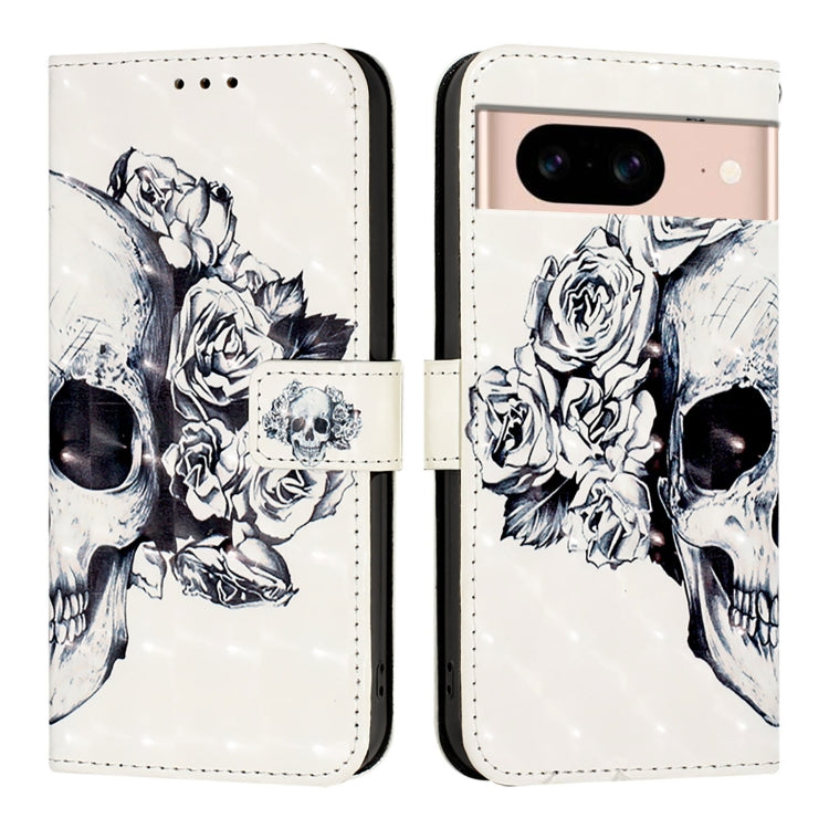 For Google Pixel 8a 3D Painting Horizontal Flip Leather Phone Case