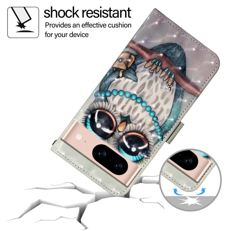 For Google Pixel 8a 3D Painting Horizontal Flip Leather Phone Case