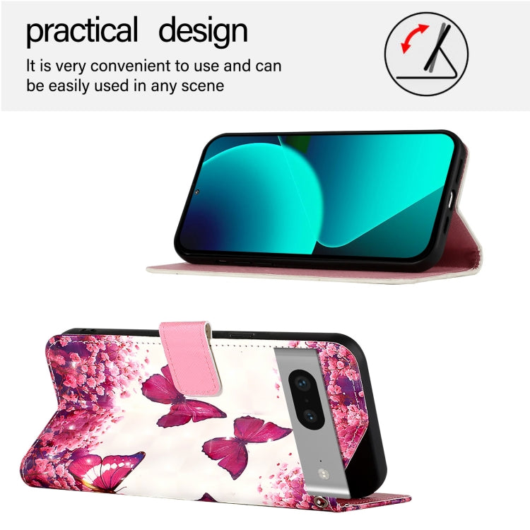 For Google Pixel 7 3D Painting Horizontal Flip Leather Phone Case