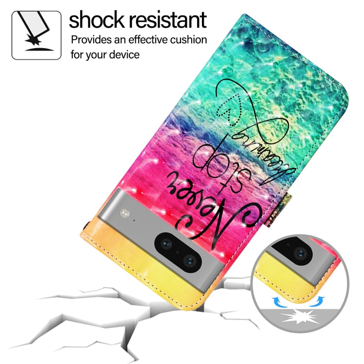 For Google Pixel 7 3D Painting Horizontal Flip Leather Phone Case