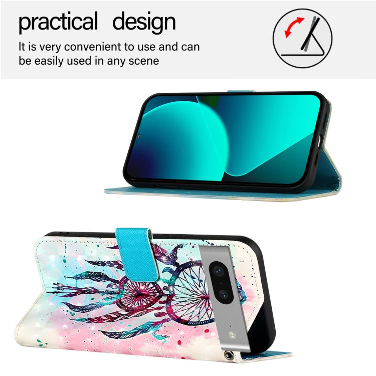 For Google Pixel 7 3D Painting Horizontal Flip Leather Phone Case