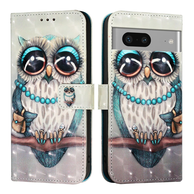 For Google Pixel 7 3D Painting Horizontal Flip Leather Phone Case