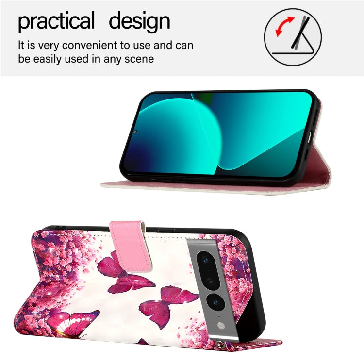 For Google Pixel 7 Pro 3D Painting Horizontal Flip Leather Phone Case