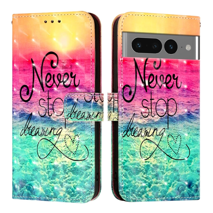 For Google Pixel 7 Pro 3D Painting Horizontal Flip Leather Phone Case