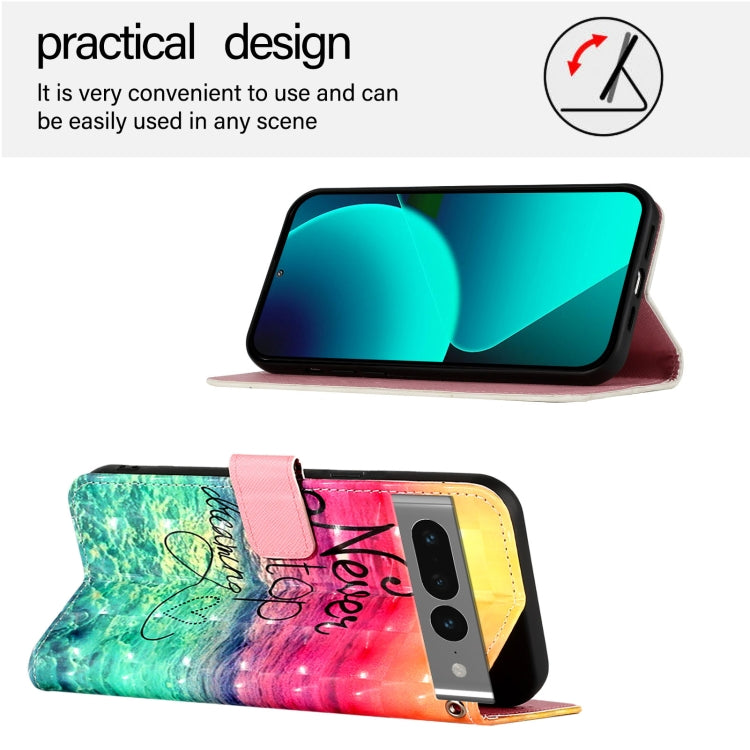 For Google Pixel 7 Pro 3D Painting Horizontal Flip Leather Phone Case