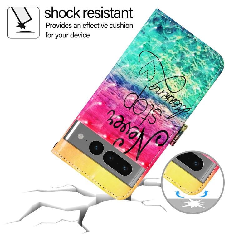 For Google Pixel 7 Pro 3D Painting Horizontal Flip Leather Phone Case