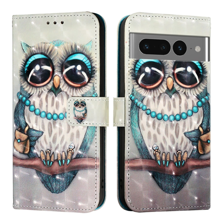 For Google Pixel 7 Pro 3D Painting Horizontal Flip Leather Phone Case