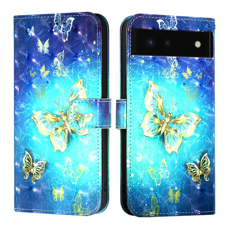 For Google Pixel 6 3D Painting Horizontal Flip Leather Phone Case