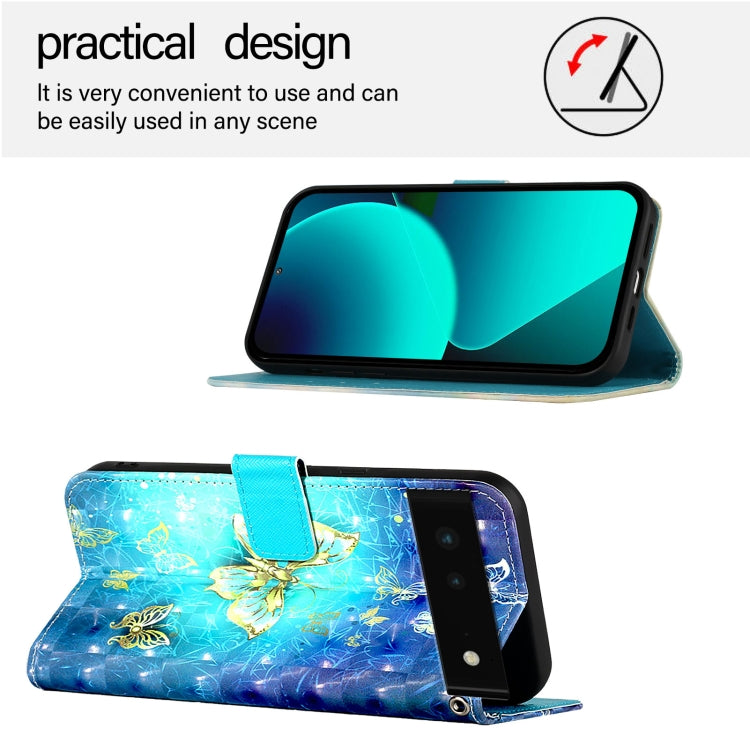 For Google Pixel 6 3D Painting Horizontal Flip Leather Phone Case