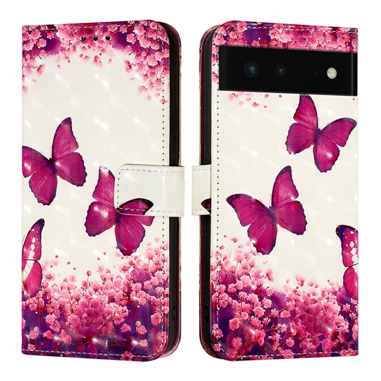 For Google Pixel 6 3D Painting Horizontal Flip Leather Phone Case