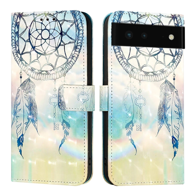 For Google Pixel 6 3D Painting Horizontal Flip Leather Phone Case