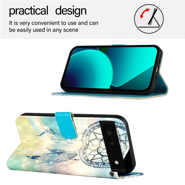For Google Pixel 6 3D Painting Horizontal Flip Leather Phone Case