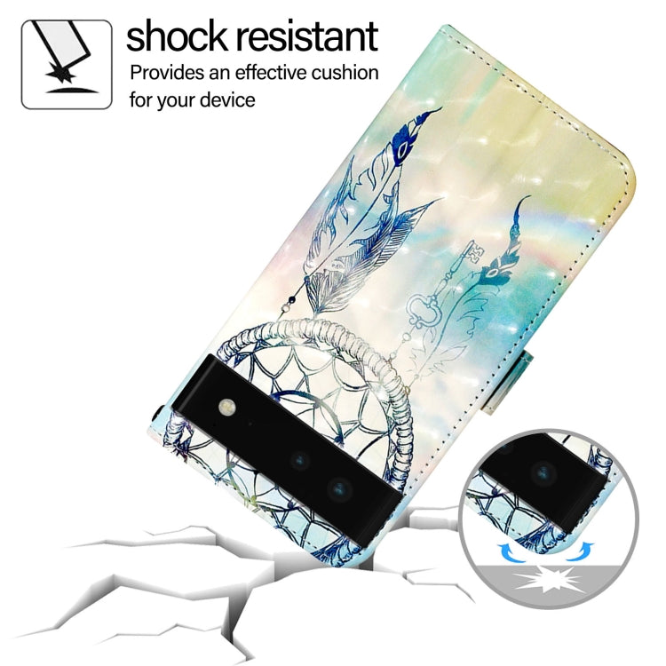 For Google Pixel 6 3D Painting Horizontal Flip Leather Phone Case