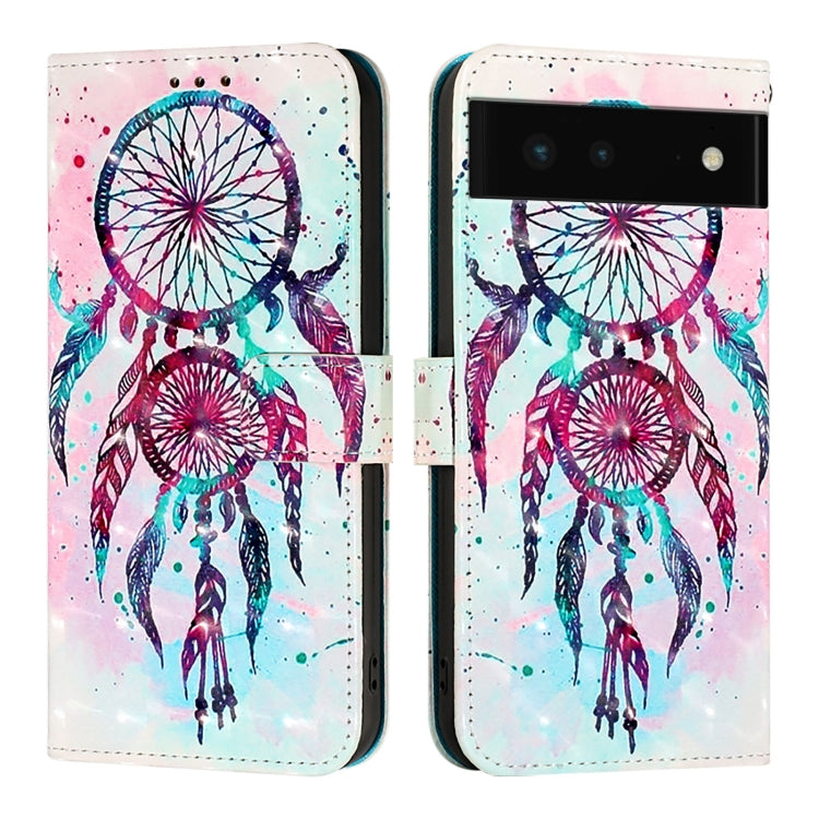 For Google Pixel 6 3D Painting Horizontal Flip Leather Phone Case