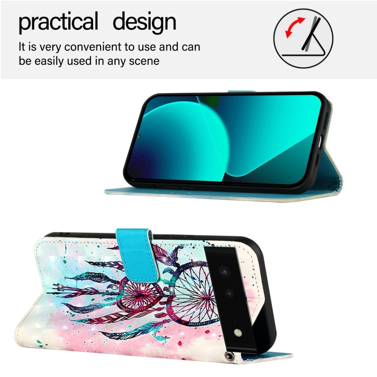 For Google Pixel 6 3D Painting Horizontal Flip Leather Phone Case
