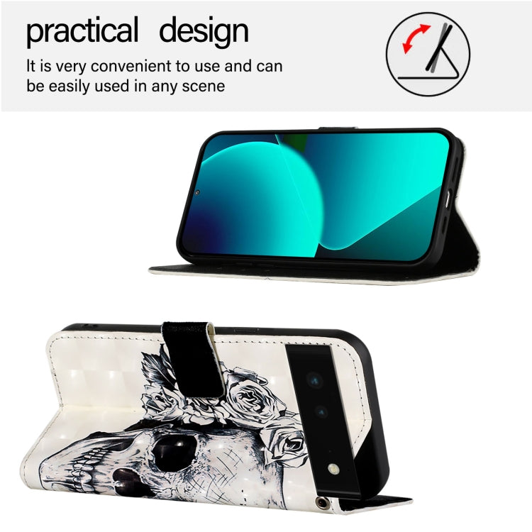 For Google Pixel 6 3D Painting Horizontal Flip Leather Phone Case