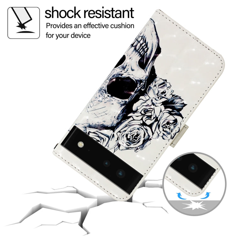 For Google Pixel 6 3D Painting Horizontal Flip Leather Phone Case
