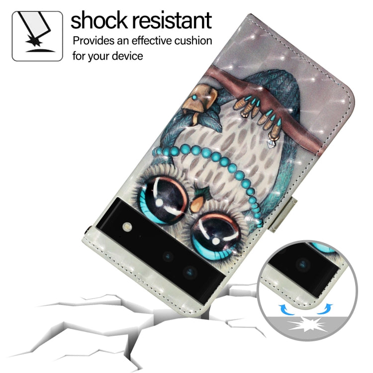 For Google Pixel 6 3D Painting Horizontal Flip Leather Phone Case