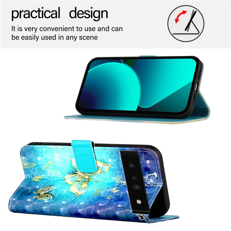 For Google Pixel 6 Pro 3D Painting Horizontal Flip Leather Phone Case