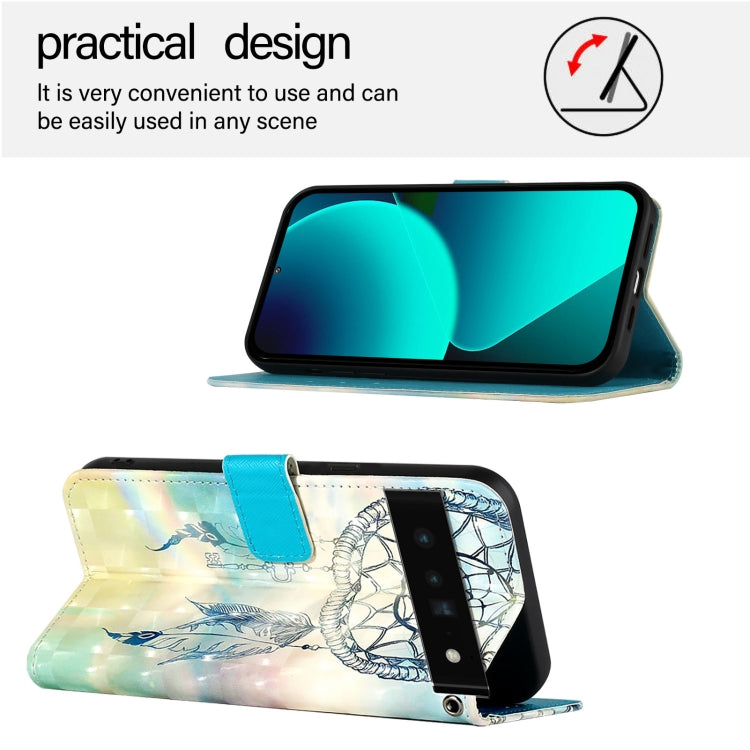 For Google Pixel 6 Pro 3D Painting Horizontal Flip Leather Phone Case