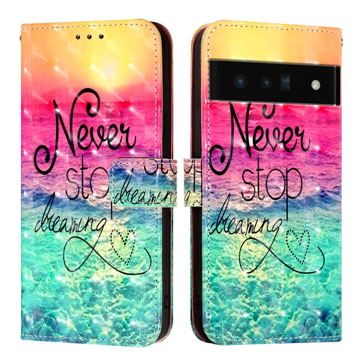 For Google Pixel 6 Pro 3D Painting Horizontal Flip Leather Phone Case