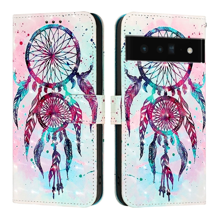 For Google Pixel 6 Pro 3D Painting Horizontal Flip Leather Phone Case
