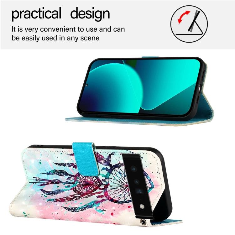 For Google Pixel 6 Pro 3D Painting Horizontal Flip Leather Phone Case