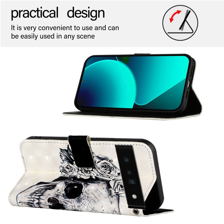For Google Pixel 6 Pro 3D Painting Horizontal Flip Leather Phone Case