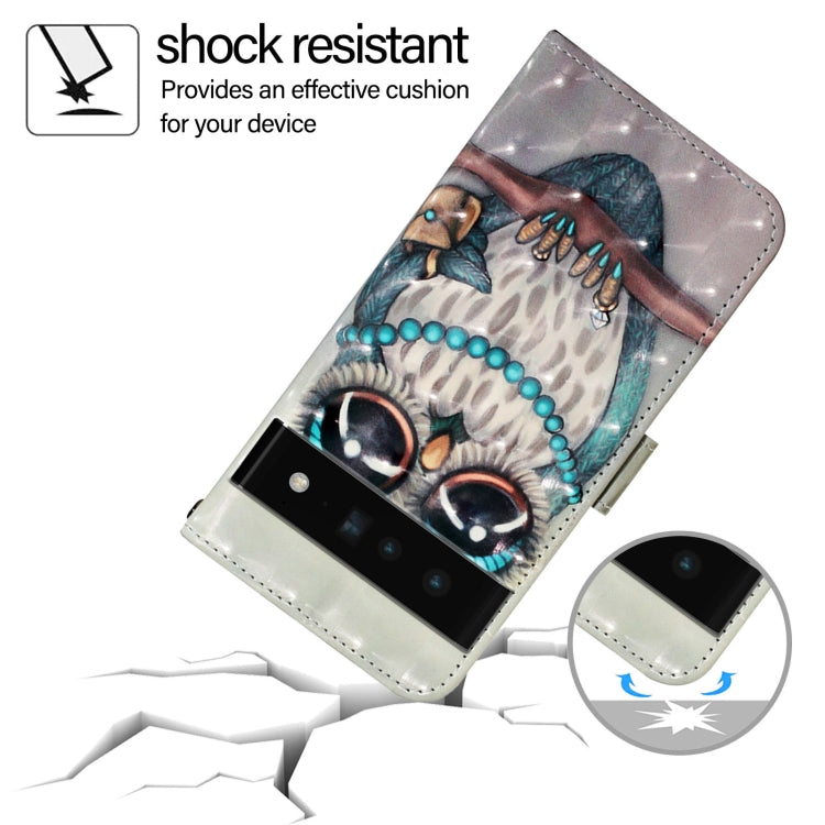 For Google Pixel 6 Pro 3D Painting Horizontal Flip Leather Phone Case