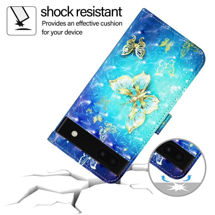 For Google Pixel 6a 3D Painting Horizontal Flip Leather Phone Case