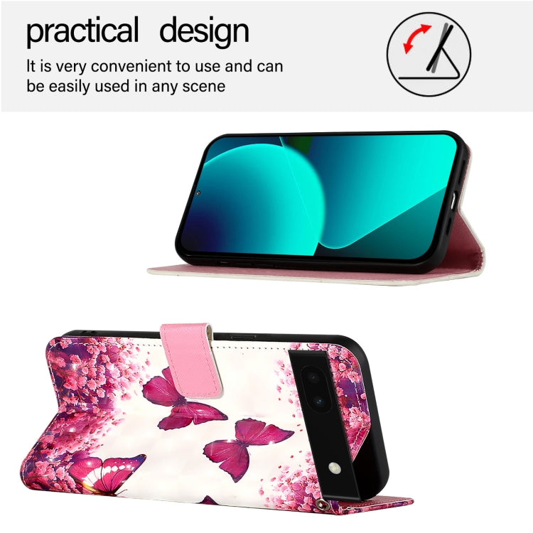 For Google Pixel 6a 3D Painting Horizontal Flip Leather Phone Case