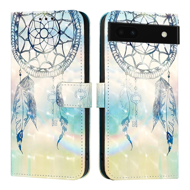 For Google Pixel 6a 3D Painting Horizontal Flip Leather Phone Case