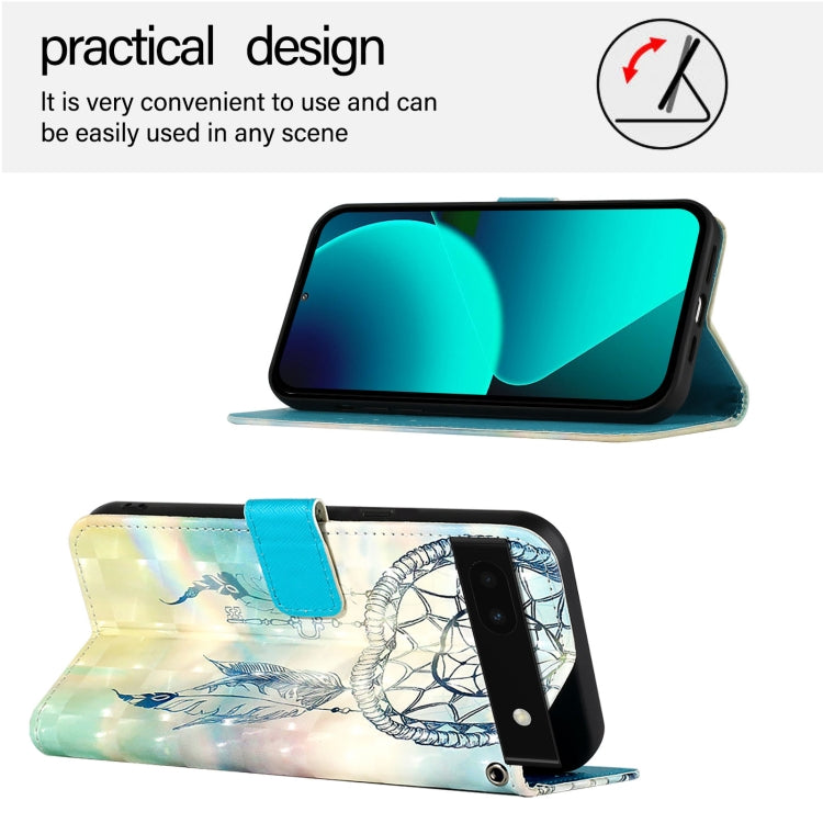For Google Pixel 6a 3D Painting Horizontal Flip Leather Phone Case